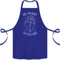 Heart Attack Recovery Survivor Cotton Apron 100% Organic Royal Blue