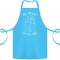 Heart Attack Recovery Survivor Cotton Apron 100% Organic Turquoise