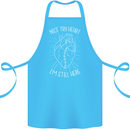 Heart Attack Recovery Survivor Cotton Apron 100% Organic Turquoise