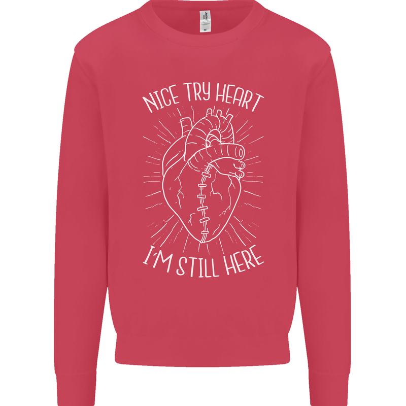 Heart Attack Recovery Survivor Kids Sweatshirt Jumper Heliconia
