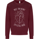 Heart Attack Recovery Survivor Kids Sweatshirt Jumper Maroon