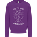 Heart Attack Recovery Survivor Kids Sweatshirt Jumper Purple