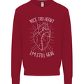 Heart Attack Recovery Survivor Kids Sweatshirt Jumper Red