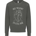Heart Attack Recovery Survivor Kids Sweatshirt Jumper Storm Grey