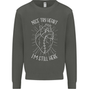 Heart Attack Recovery Survivor Kids Sweatshirt Jumper Storm Grey
