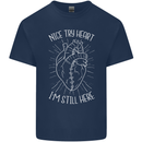 Heart Attack Recovery Survivor Kids T-Shirt Childrens Navy Blue