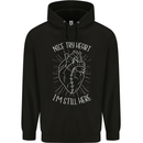 Heart Attack Recovery Survivor Mens 80% Cotton Hoodie Black