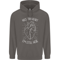 Heart Attack Recovery Survivor Mens 80% Cotton Hoodie Charcoal