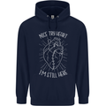 Heart Attack Recovery Survivor Mens 80% Cotton Hoodie Navy Blue