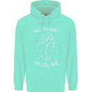 Heart Attack Recovery Survivor Mens 80% Cotton Hoodie Peppermint