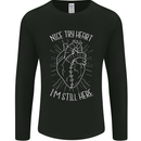 Heart Attack Recovery Survivor Mens Long Sleeve T-Shirt Black