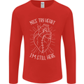 Heart Attack Recovery Survivor Mens Long Sleeve T-Shirt Red