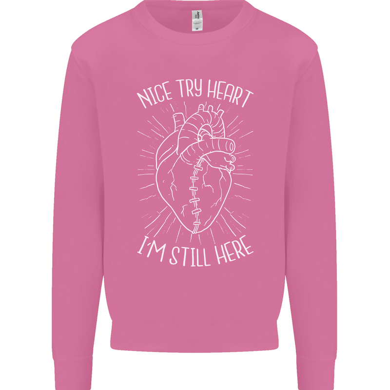 Heart Attack Recovery Survivor Mens Sweatshirt Jumper Azalea