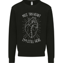 Heart Attack Recovery Survivor Mens Sweatshirt Jumper Black