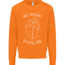 Heart Attack Recovery Survivor Mens Sweatshirt Jumper Orange