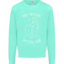 Heart Attack Recovery Survivor Mens Sweatshirt Jumper Peppermint