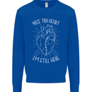 Heart Attack Recovery Survivor Mens Sweatshirt Jumper Royal Blue