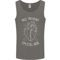 Heart Attack Recovery Survivor Mens Vest Tank Top Charcoal