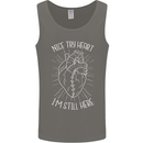 Heart Attack Recovery Survivor Mens Vest Tank Top Charcoal