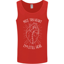 Heart Attack Recovery Survivor Mens Vest Tank Top Red
