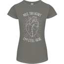 Heart Attack Recovery Survivor Womens Petite Cut T-Shirt Charcoal