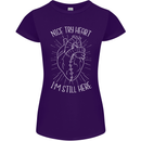 Heart Attack Recovery Survivor Womens Petite Cut T-Shirt Purple
