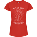 Heart Attack Recovery Survivor Womens Petite Cut T-Shirt Red
