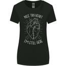 Heart Attack Recovery Survivor Womens Wider Cut T-Shirt Black