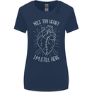 Heart Attack Recovery Survivor Womens Wider Cut T-Shirt Navy Blue
