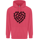 Heart Bike Chain Cycling Biker Motorbike Childrens Kids Hoodie Heliconia