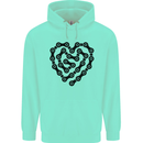 Heart Bike Chain Cycling Biker Motorbike Childrens Kids Hoodie Peppermint