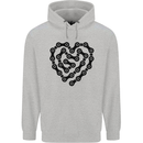Heart Bike Chain Cycling Biker Motorbike Childrens Kids Hoodie Sports Grey