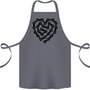 Heart Bike Chain Cycling Biker Motorbike Cotton Apron 100% Organic Steel