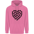 Heart Bike Chain Cycling Biker Motorbike Mens 80% Cotton Hoodie Azelea