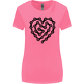 Heart Bike Chain Cycling Biker Motorbike Womens Wider Cut T-Shirt Azalea