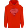 Heart Boxing Gloves Boxer MMA Muay Thai Childrens Kids Hoodie Bright Red