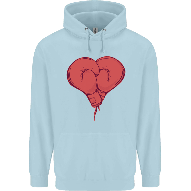 Heart Boxing Gloves Boxer MMA Muay Thai Childrens Kids Hoodie Light Blue