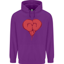 Heart Boxing Gloves Boxer MMA Muay Thai Childrens Kids Hoodie Purple