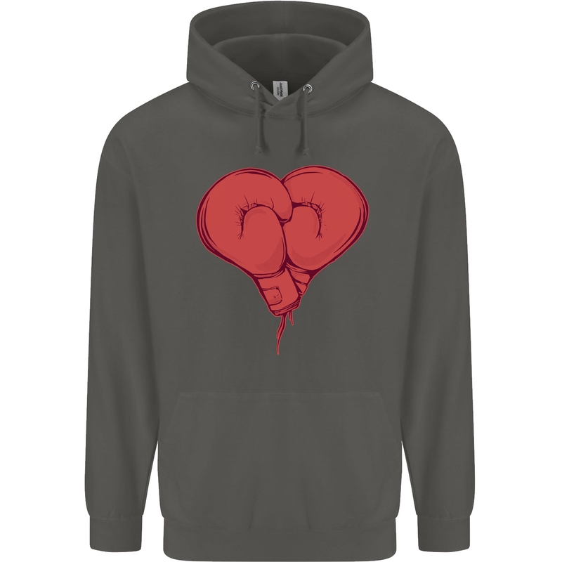 Heart Boxing Gloves Boxer MMA Muay Thai Childrens Kids Hoodie Storm Grey