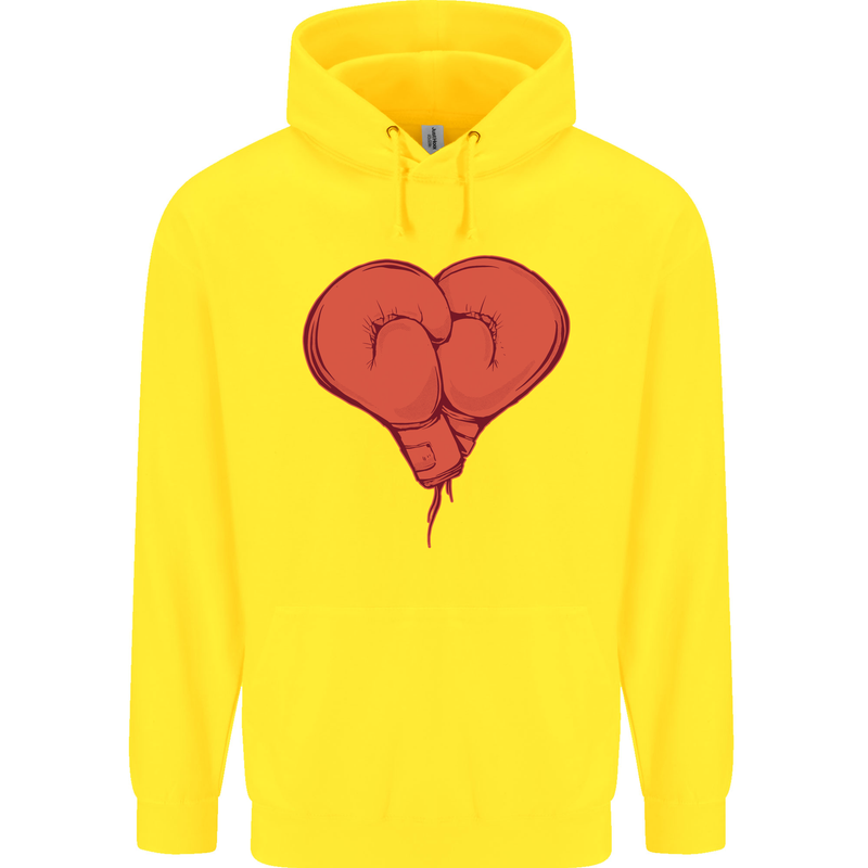 Heart Boxing Gloves Boxer MMA Muay Thai Childrens Kids Hoodie Yellow