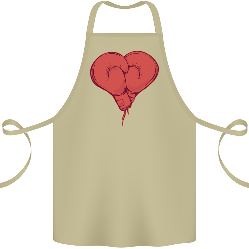 Heart Boxing Gloves Boxer MMA Muay Thai Cotton Apron 100% Organic Khaki
