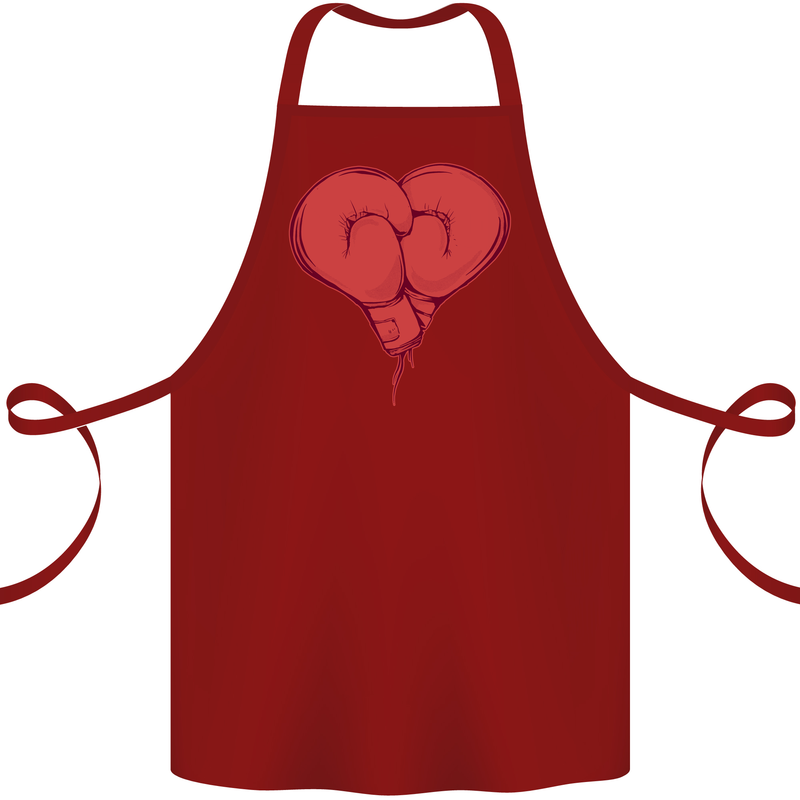 Heart Boxing Gloves Boxer MMA Muay Thai Cotton Apron 100% Organic Maroon