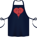 Heart Boxing Gloves Boxer MMA Muay Thai Cotton Apron 100% Organic Navy Blue