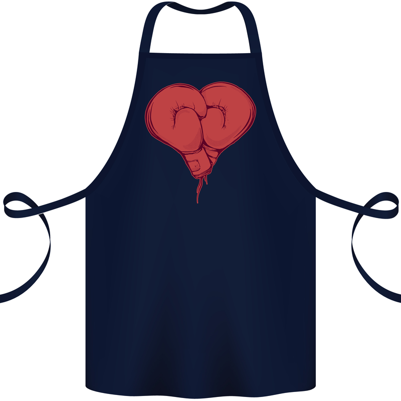 Heart Boxing Gloves Boxer MMA Muay Thai Cotton Apron 100% Organic Navy Blue
