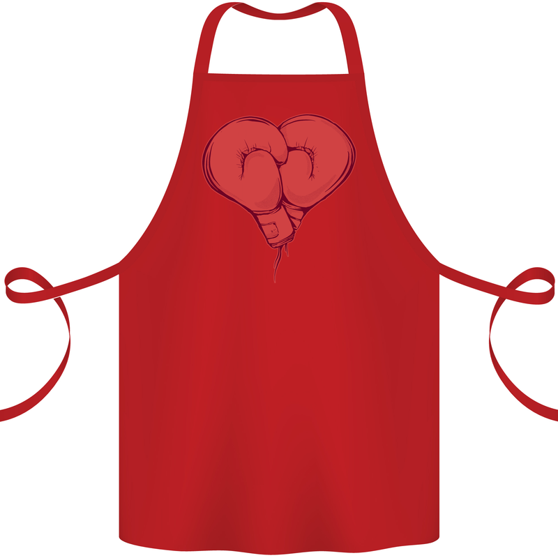Heart Boxing Gloves Boxer MMA Muay Thai Cotton Apron 100% Organic Red