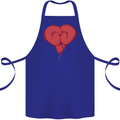 Heart Boxing Gloves Boxer MMA Muay Thai Cotton Apron 100% Organic Royal Blue