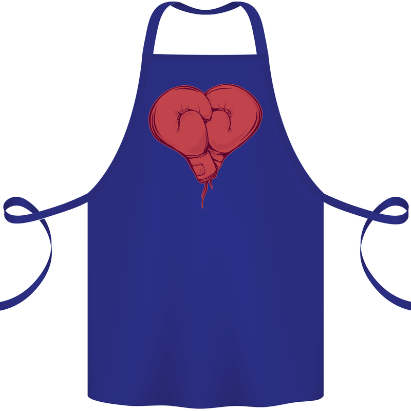 Heart Boxing Gloves Boxer MMA Muay Thai Cotton Apron 100% Organic Royal Blue