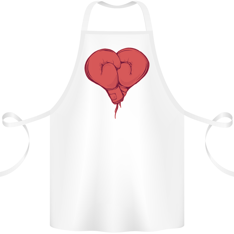 Heart Boxing Gloves Boxer MMA Muay Thai Cotton Apron 100% Organic White