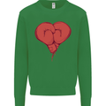 Heart Boxing Gloves Boxer MMA Muay Thai Kids Sweatshirt Jumper Irish Green
