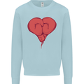 Heart Boxing Gloves Boxer MMA Muay Thai Kids Sweatshirt Jumper Light Blue